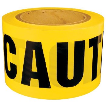 Intertape 600CC 1000 Caution Tape, Yellow  ~ 3&quot; x 1000 ft