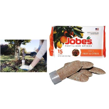 Jobe&#39;s 01612 Fertilizer Spikes for Fruit &amp; Citrus Trees  ~ Pack of 15