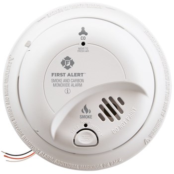 First Alert/Brk SC9120B First Alert Smoke &amp; Carbon Monoxide Alarm, Wired w/Battery Back Up