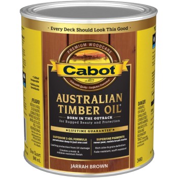 Cabot 140.0003460.005 Australian Timber Oil - Jarrah Brown ~ Quart