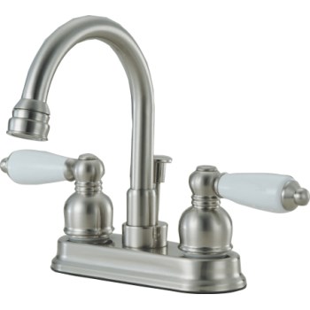Hardware House  122832 Lavatory &amp; Bar Faucet, 2 Handle ~  Satin Nickel