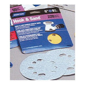 Norton 076607492197 49219 5x8 180 Hook &amp; Sand Disc