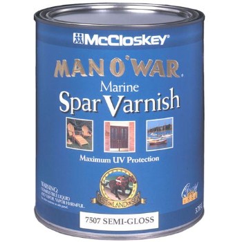 Valspar/McCloskey 80-7507 Man O&#39; War Spar Varnish,  Semi-Gloss ~  Quart