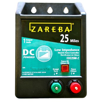 Woodstream EDC25M-Z Zareba 25 Mile DC Battery Operated Low Impedance Fence Charger