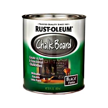 Rust-Oleum 206540 Chalkboard Paint Brush on Black  ~ Quart