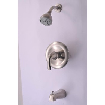 Hardware House  135702 Tub &amp; Shower Mixer Brushed Nickel