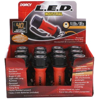 Dorcy Int&#39;l 41-6243 Flashlight ~ Industrial Pack,  9 LEDs/AAA