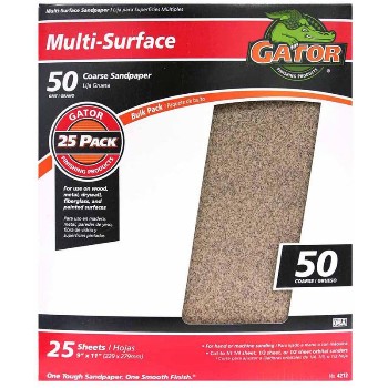 Ali Industries 4212 Sandpaper, Aluminum Oxide ~ 50 grit