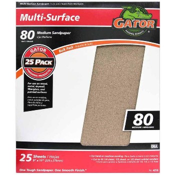 Ali Industries 4210 Sandpaper, Aluminum Oxide ~ 80 grit