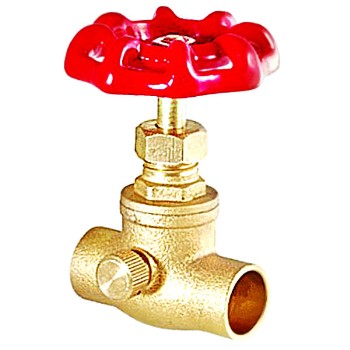 LDR Ind 022 5403 Brass Stop &amp; Waste Valve ~ Lead Free, 1/2&quot;