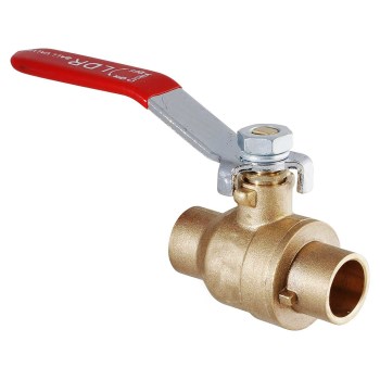 LDR Ind 0222281 Lead Free Full Port Ball Valve ~ Forged Brass,  3/4&quot;
