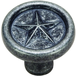 Hardware House  644336 Texas Star Cabinet Knob, Antique Pewter