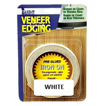 Cloverdale HM88065 Wood Veneer Edging,  White ~  7/8&quot; X 8 Ft