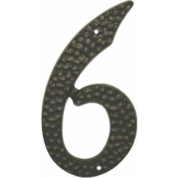 Hy-Ko DC-3/6 Black House Number - Six - 3 1/2&quot;
