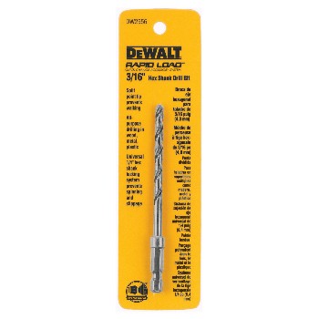 DeWalt DW2556 Hex Shank Drill Bit, 3/16 inch