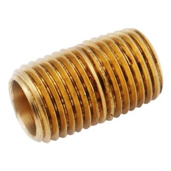 Anderson Metals 38300-16 Red Brass Close Nipple ~ 1&quot; NPT Male, 1-1/2&quot; Length