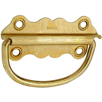 National 213421 Chest Handle, Bright Brass Finish ~ 3 1/2&quot;