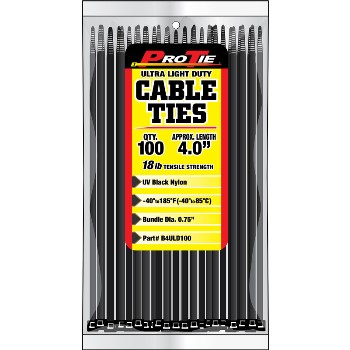 KDAR B4ULD100  Cable Ties ~ 4in. 100pk