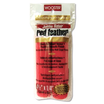 Wooster  0RR3110044 Jumbo Koter Red Feather Roller Covers  ~ 4 1/2&quot; x 1/4&quot; Nap