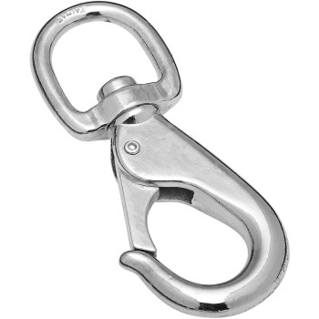 National 222836 Chrome Swivel Round Eye Snap Hook, 3/4&quot;  X  3-3/8&quot;