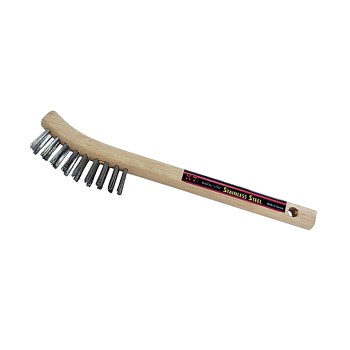 K-T Ind 5-2207 Knuckle Saver Cleaning Brush ~ 8 1/2&quot; Angled Wooden Handle
