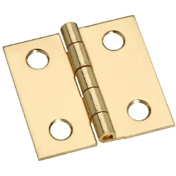 National 211334 Broad Hinge, Solid Brass  ~ 1" x 1"
