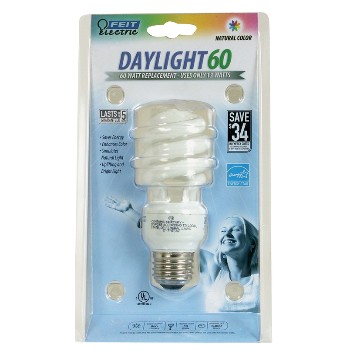 Feit Elec. BPESL23TM/D Compact Fluorescent Light Bulb, Mini Twist Daylight 23 Watt