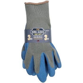 CLC P2030L Lg 3pk Gr/Bl Grip Glove