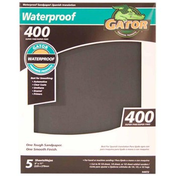 Ali Industries 4472 Waterproof Sandpaper, 9&quot; x 11&quot; ~ 400 Grit