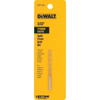 DeWalt DW1306 Titanium Split point Bit, 3/32 inch