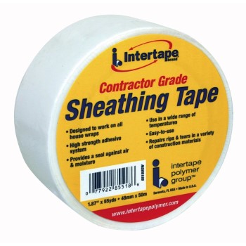 Intertape 85518 Contractor Grade Sheathing Tape, White ~ 1.87&quot; x 55 yds