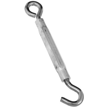 National 221978 Stainless Steel Hook &amp; Eye Turnbuckle ~ 3/8&quot; x 10-1/2&quot;