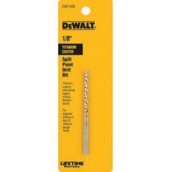 DeWalt DW1308 Titanium Drill Bit, 1/8 inch
