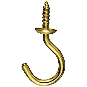 National 200303 Solid Brass Cup Hooks, 3/4&quot; ~ Pack of 50
