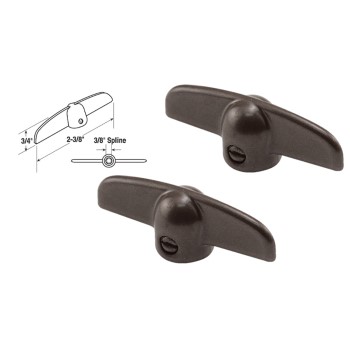 PrimeLine/SlideCo H3625 T-Crank Casement Handle, Bronze ~ 3/8&quot;
