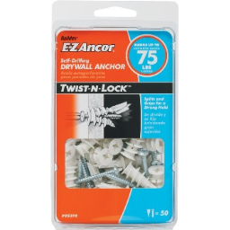 ITW/Ramset 25310 Twist-N-Lockâ„¢  Drywall Anchor, 75 lb ~  Pack of 50