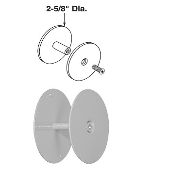 PrimeLine/SlideCo U9515 Door Hole Cover Steel Plate, Primer Gray ~ 2 5/8&quot; Diameter