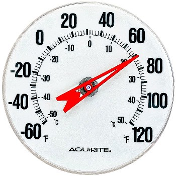 Chaney/AcuRite 00346  Dial Thermometer, Indoor/Outdoor ~ 5&quot;
