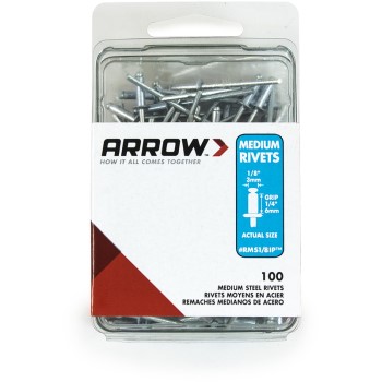 Arrow Fastener RMS1/8IP Rivets - Medium Steel - 1/8 inch