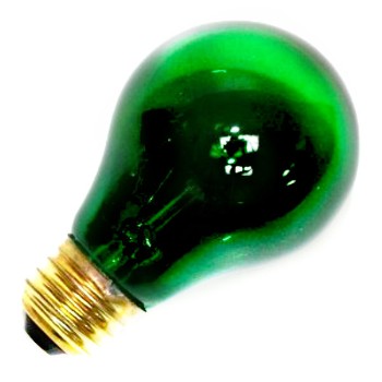 GE 49725 Party Light Bulb, 25w ~ Green