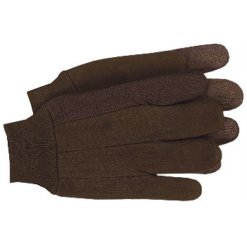 Boss 4024 Jersey Work Gloves - Plastic Dot/Clute Cut, Large