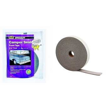 M-D Bldg Prods 02352 Camper Seal Self-Adhesive Foam Tape, Gray ~ Approx 3/16 D&quot; x 1 1/4&quot; W x 30 Ft L