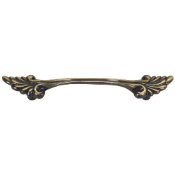 Hardware House  643064 Floral Cabinet Pull, Antique Brass