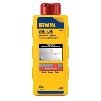 Irwin 64902 Strait-Line Powdered Chalk, Red ~ 8 oz
