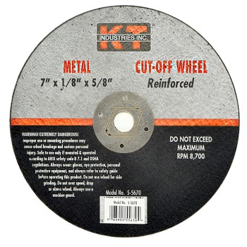 K-T Ind 5-5670 Metal Cut Off Wheel ~ 7&quot;