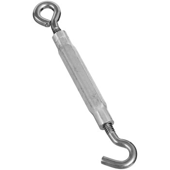 National N221-952 Hook &amp; Eye Turnbuckle,  Stainless Steel  ~ Approx 1/4&quot; x 7 1/2&quot;