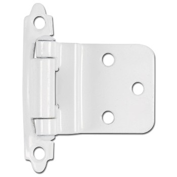 Hardware House  599928 Inset Cabinet Hinge, White ~ 3/8 inch