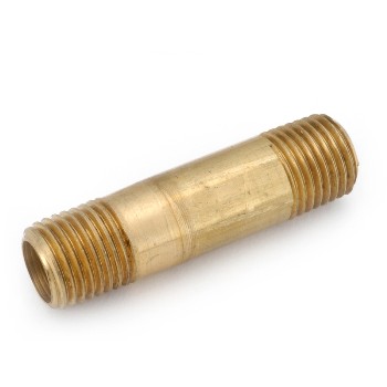 Anderson Metals 736113-0424 Nipple, Yellow Brass ~ 1/4&quot; x 1-1/2&quot;