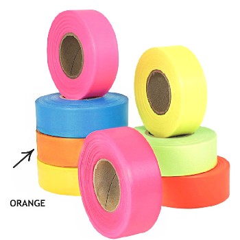 Intertape 6880 Flagging Tape, Orange