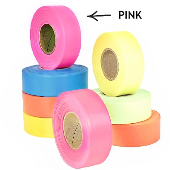 Intertape 6881 Flagging Tape, Pink